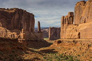 Stone wall of the Window section, Arches National Park, Utah, United States of America, North America