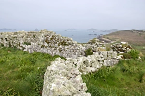 Stone walls, Samson, Isles of Scilly, United Kingdom, Europe
