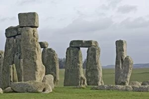 Images Dated 25th January 2008: Stonehenge, 5000 years old stone circle, UNESCO World Heritage Site, Salisbury Plain