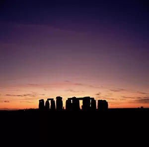 Standing Stone Collection: Stonehenge at sunset, UNESCO World Heritage Site, Wiltshire, England, United Kingdom