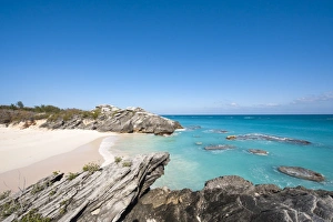 Bermuda Prints: Stonehole Bay beach, Bermuda, Central America