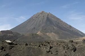 s tonehous e near volcano on Fogo, Cape Verde, Africa