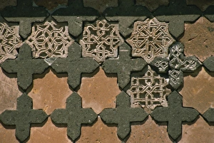 Tile Work Prints: Detail of stonework, Seljuk Turk Palace, Ani, northeast Anatolia, Turkey
