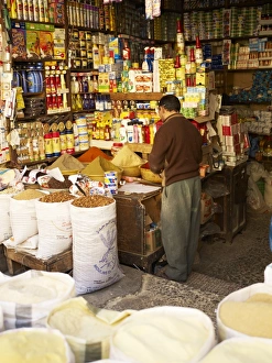 Seller Prints: Store in the Medina, Fez, Morocco, North Africa, Africa