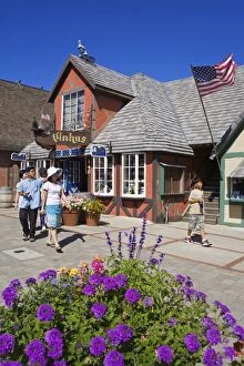 Images Dated 16th July 2009: Stores on Alisal Road, Solvang, Santa Barbara County, Central California