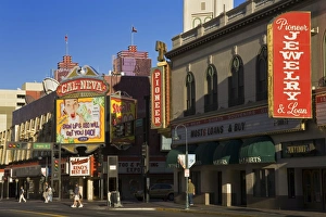 Reno Prints: Stores and casinos on Second Street in Reno, Nevada, United States of America