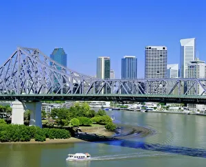 Spring Time Prints: The Storey Bridge and city skyline, Brisbane, Queensland, Australia
