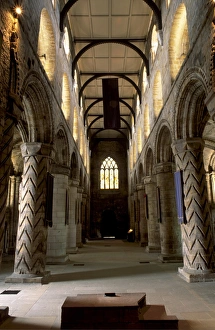 Dunfermline Prints: Three storey Norman nave built in the 12th century