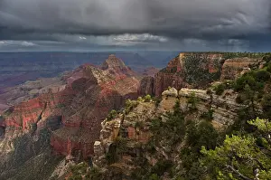Royal Prints: Storm rolling over Grand Canyon viewed from North Rim Arizona