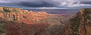 Dirt Prints: Storm rolling over Grand Canyon viewed from the Walhalla Overlook on North Rim Arizona
