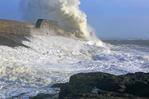 Turbulence Prints: Storm waves (Storm Eowyn), Porthcawl Pier, South Wales, United Kingdom