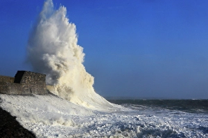 Turbulent Prints: Storm waves (Storm Eowyn), Porthcawl Pier, South Wales, United Kingdom