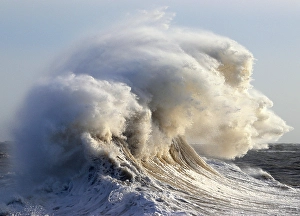 Guard Prints: Storm waves (Storm Eowyn), Porthcawl Pier, South Wales, United Kingdom
