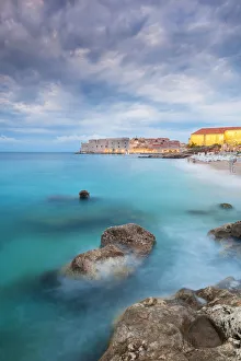 Meteorological Prints: Stormy clouds over Banya Beach, Dubrovnik, Croatia, Europe