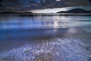 Isla Del Sol Prints: Stormy Lake Titicaca, Challapampa village, Isla del Sol (Island of the Sun), Bolivia