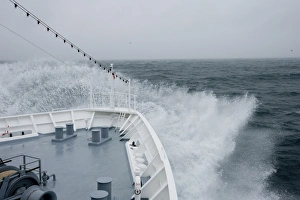 Deck Prints: Stormy sea, Jan Mayen Island, Greenland, Arctic, Polar Regions