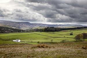 County Durham Prints: Stormy sky over Upper Teesdale, near Dirt Pitt, County Durham, England