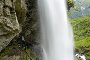 Images Dated 2nd August 2010: Storsaeterfossen waterfall, near Geiranger, More og Romsdal, Norway, Scandinavia, Europe