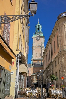 Lamp Prints: Stortorget Square cafes, Gamla Stan, Stockholm, Sweden, Scandinavia, Europe