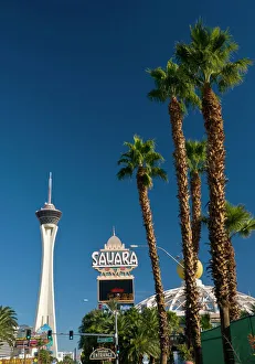 Towers Prints: Stratosphere and Sahara Las Vegas, Las Vegas, Nevada, United States of America