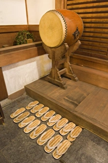 Japanese Gallery: Straw sandals and drum at temple