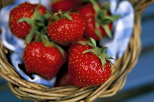 Nourishment Prints: Strawberries in a basket