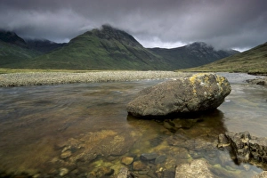 Cuillin Hills Prints: Stream flowing into Loch Slapin