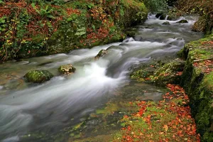 Stones Prints: Stream flows through Buttermere village in Cumbria