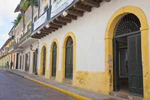Panama City Prints: Street in Casco Viejo, Panama City, Panama, Central America