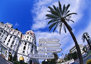 Signpost Prints: Street in Cote d Azur, France