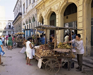 Old Havana Prints: Street market, Old Havana, Havana, Cuba, West Indies, Central America