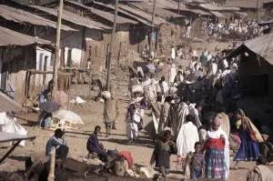 Gondar Prints: Street market in a village near the airport, Gondar, Ethiopia, Africa