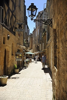 Sarlat La Caneda Prints: Street in the medieval old town of Sarlat, Dordogne, France. Europe