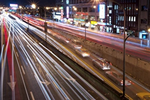 Images Dated 24th November 2009: Street at night, Taipei, Taiwan, Asia