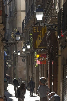 Street in the Old City, Barcelona, Catalunya, Spain, Europe