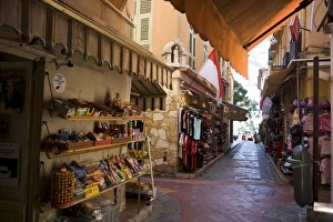 Monaco Prints: Street in the old town, Monaco, Cote d Azur, Europe