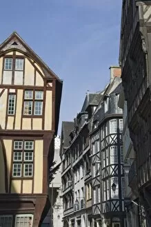 A street in the old town, Rouen, Haute Normandie, France, Europe