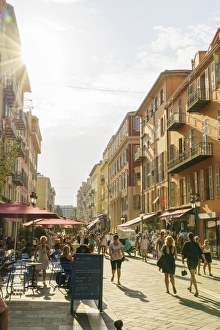 Street in the Old Town, Vieille Ville, Nice, Alpes-Maritimes, Cote d Azur, Provence