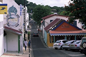Martinique Prints: Street in Sainte Anne