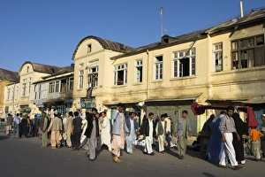 Kabul Prints: Street scene alongside the Kabul river, Central Kabul, Afghanistan, Asia