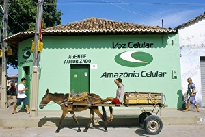 Advert Prints: Street scene, Barreirinhas, Lencois Maranhenses, Brazil, South America