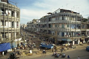 Street scene in the centre of the city of Phnom Penh, Cambodia, Indochina