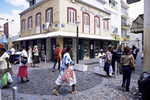 Fort De France Prints: Street scene in centre of Fort de France, Martinique, Lesser Antilles, West Indies