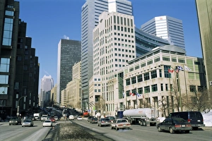 Street scene, city of Montreal, Quebec, Canada, North America
