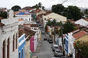 Olinda Prints: Street scene with colorful houses