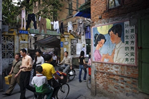 Guangzhou Prints: Street scene, Guangzhou, Guangdong province, China, Asia