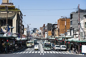 Zebra Crossing Prints: Street scene, Kyoto, Japan, Asia