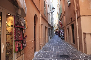 Monaco Prints: Street scene, Le Rocher (The Rock), Monaco, Cote d Azur, Mediterranean, Europe