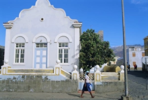 One Woman Prints: Street scene in Porto Novo, on the south coast of Santo Antao, Cape Verde Islands