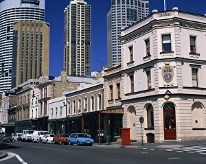 Ns W Prints: Street scene in The Rocks historical district of Sydney, New South Wales